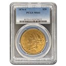 1876-S $20 Liberty Gold Double Eagle MS-61 PCGS 1876-S $20 Liberty Gold Double Eagle MS-61 PCGS
